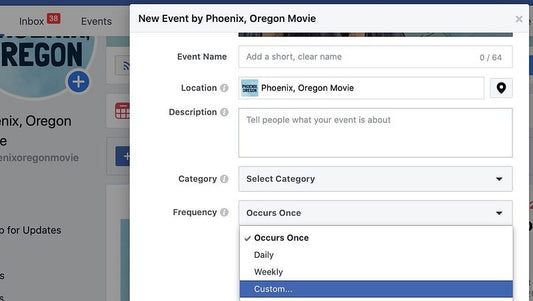 Promoting Movie Screenings using Facebook Events